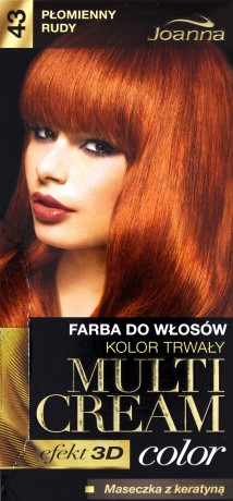 Joanna Multi Cream Color Farba nr 43 Płomienny Rudy [KOSMETYKI]