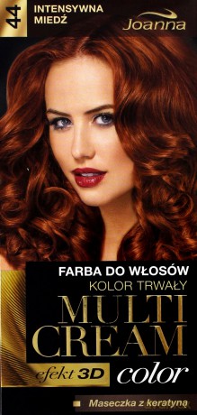 Joanna Multi Cream Color Farba nr 44 Intensywna Miedź [KOSMETYKI]