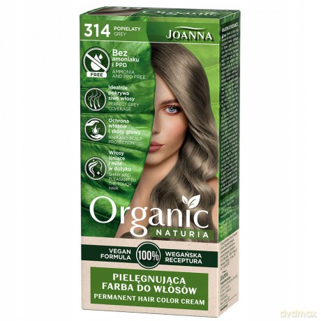 Joanna Naturia Organic Farba nr 314 Popielaty 1 op. [KOSMETYKI]