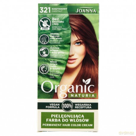 Joanna Naturia Organic Farba nr 321 Kasztanowy 1 op. [KOSMETYKI]
