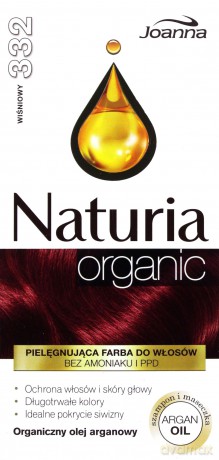 Joanna Naturia Organic Farba nr 332 Wiśniowy 1 op. [KOSMETYKI]