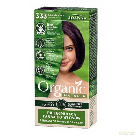 Joanna Naturia Organic Farba nr 333 Bakłażanowy 1 op. [KOSMETYKI]