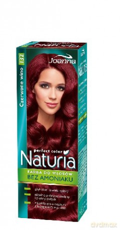 Joanna Naturia Perfect Color Farba do włosów nr 132 czerwone wino [KOSMETYKI]