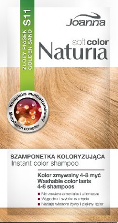 Joanna Naturia Soft Color Szampon koloryzujący S11 Złoty Piasek 1szt [KOSMETYKI]