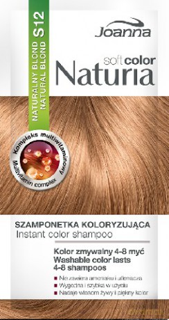 Joanna Naturia Soft Color Szampon koloryzujący S12 Naturalny Blond 1szt [KOSMETYKI]