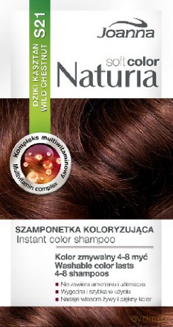 Joanna Naturia Soft Color Szampon koloryzujący S21 Dziki Kasztan 1szt [KOSMETYKI]