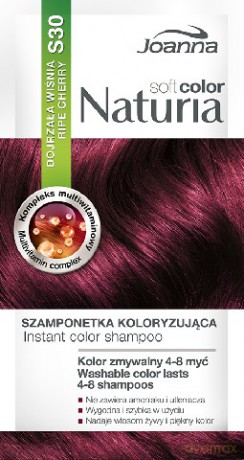Joanna Naturia Soft Color Szampon koloryzujący S30 Dojrzała Wiśnia 1szt [KOSMETYKI]