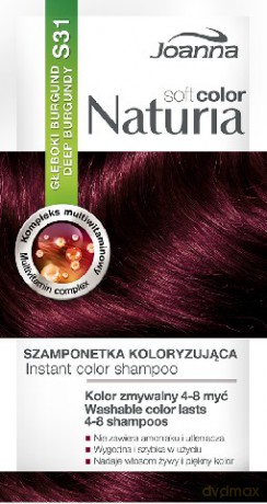 Joanna Naturia Soft Color Szampon koloryzujący S31 Głęboki Burgund 1szt [KOSMETYKI]