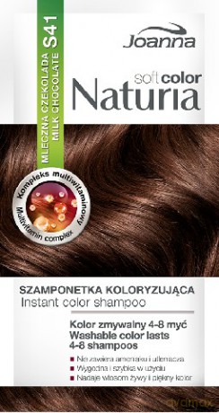 Joanna Naturia Soft Color Szampon koloryzujący S41 Mleczna Czekolada 1szt [KOSMETYKI]