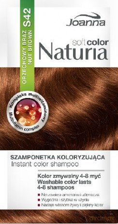 Joanna Naturia Soft Color Szampon koloryzujący S42 Orzechowy Brąz 1szt [KOSMETYKI]