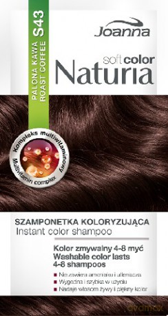 Joanna Naturia Soft Color Szampon koloryzujący S43 Palona Kawa 1szt [KOSMETYKI]