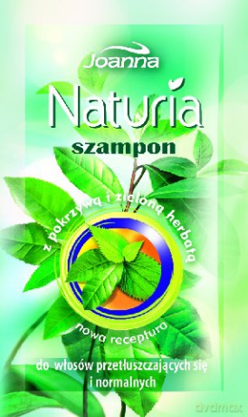 Joanna Naturia Szampon do włosów Pokrzywa i zielona herbata Saszetka 1 op.- 25szt x 10ml [KOSMETYKI]