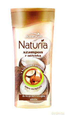 Joanna Naturia Szampon do włosów z odżywką Kokos i migdał 200ml [KOSMETYKI]
