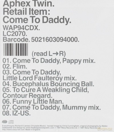 Aphex Twin: Come To Daddy (8 Track EP) [CD]