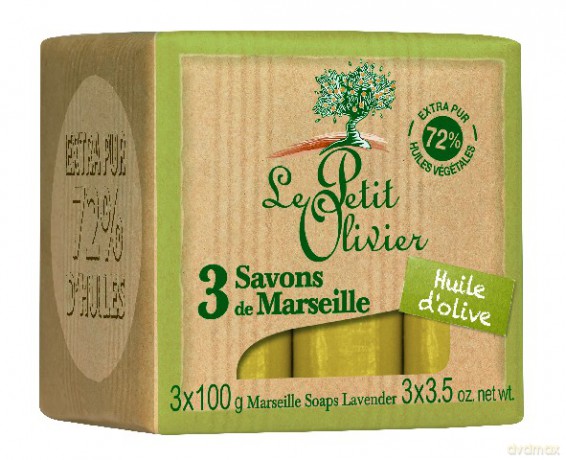Le Petit Olivier Mydło Marseille oliwkowe 3 x 100g [KOSMETYKI]