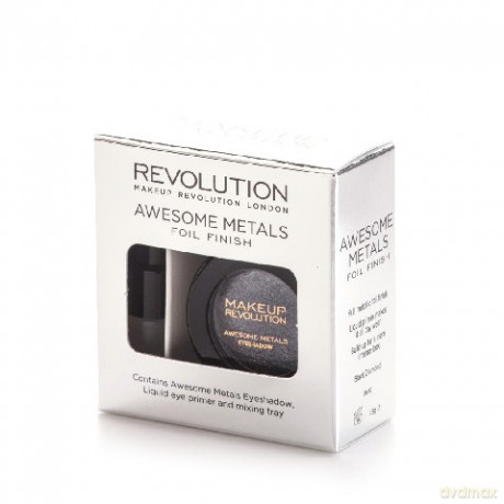 Makeup Revolution Awesome Metals Foil Finish Cień do powiek metaliczny+podkład Black Diamond 6g [KOSMETYKI]