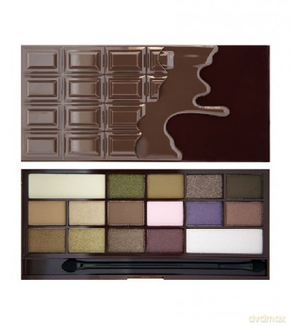 Makeup Revolution I Love Make Up Palette Zestaw cieni do powiek I Heart Chocolate 22g (16 kolorów) [KOSMETYKI]