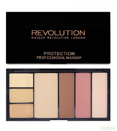 Makeup Revolution Protection Palette Zestaw do modelowania twarzy Light-Medium 29.7g [KOSMETYKI]