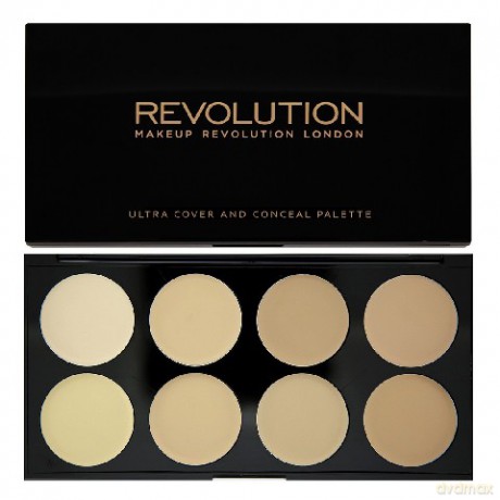 Makeup Revolution Ultra Cover and Concealer Palette Korektory Light 10 g
