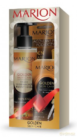 Marion Gold Skin Care Zestaw prezentowy (olejek do demakijażu 150ml+serum do twarzy 20ml+platki pod oczy 2szt) [3xKOSMETYKI]