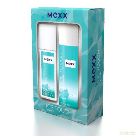 Mexx Zestaw prezentowy Ice Touch Woman (dezodorant w szkle 75ml+dezodorant spray 150ml) [2xKOSMETYKI]