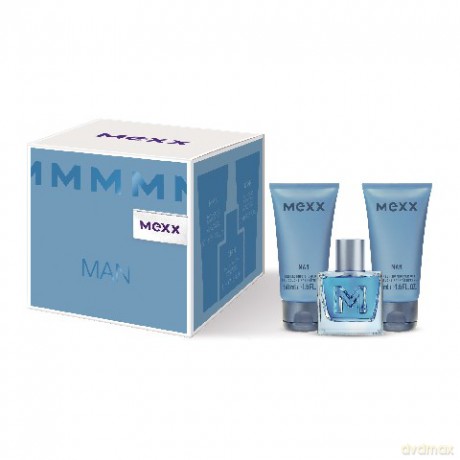Mexx Zestaw prezentowy Man (woda toaletowa 50ml+żel pod prysznic 50ml x 2)) [3xKOSMETYKI]