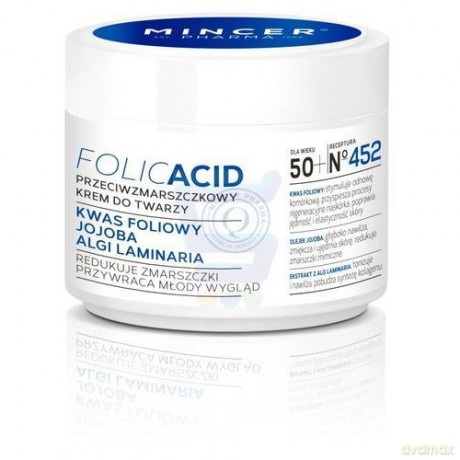 Mincer Pharma Folicacid Krem Redukujący Zmarszczki 50+ Nr 452 50ml