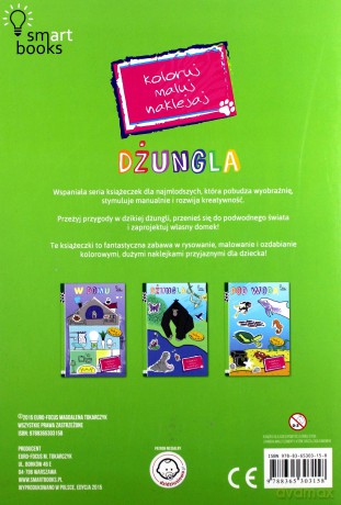 Dżungla. Koloruj, maluj, naklejaj [KSIĄŻKA]