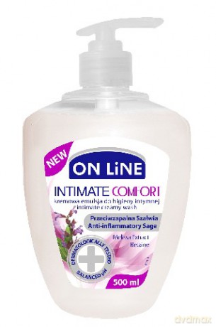 On Line Intimate Żel Do Higieny Intymnej Comfort Przeciwzapalna Szałwia 500ml
