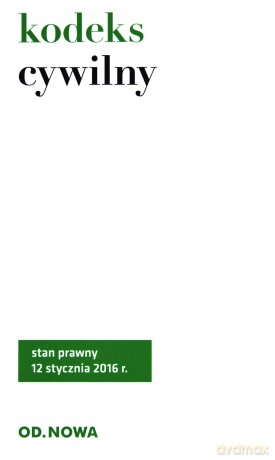 Kodeks cywilny 01.2016 [KSIĄŻKA]