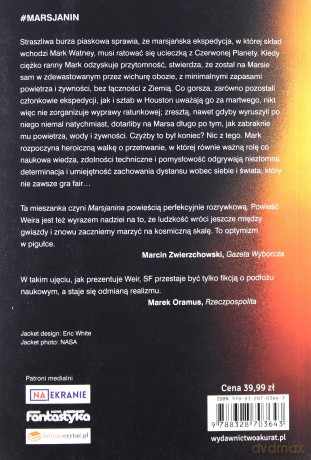 Marsjanin - Andy Weir [KSIĄŻKA]