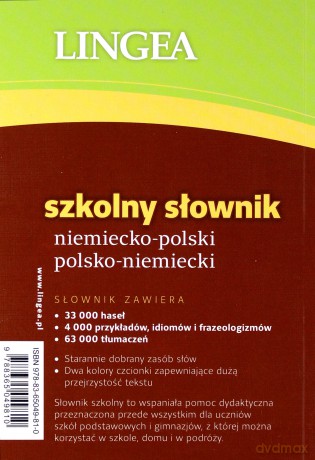 Szkolny słownik niemiecko-polski i polsko-niemiecki [KSIĄŻKA]