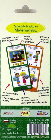 Zagadki obrazkowe. Matematyka 6-9 lat Kapitan Nauka - Natalia Minge [KSIĄŻKA]