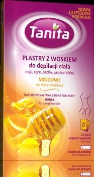 Tanita Plastry Do Depilacji Ciała Miodowe 1 Op.-12szt