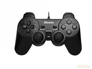 VAKOSS Gamepad USB z wibracjami do PC/PS3 Msonic MN3329BK