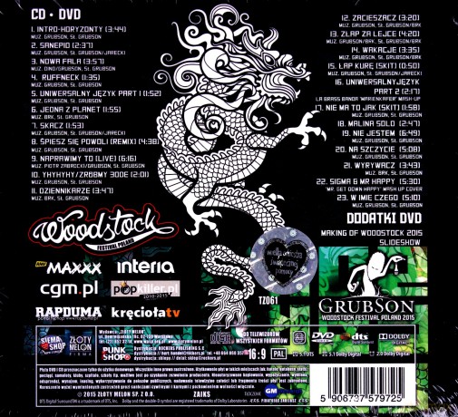 Grubson: Przystanek Woodstock 2015 (digipack) [CD]+[DVD]