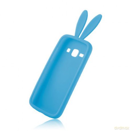 Nakładka Animal 3D Ear Rabbit do Samsung i8190 Galaxy S3 mini niebieska