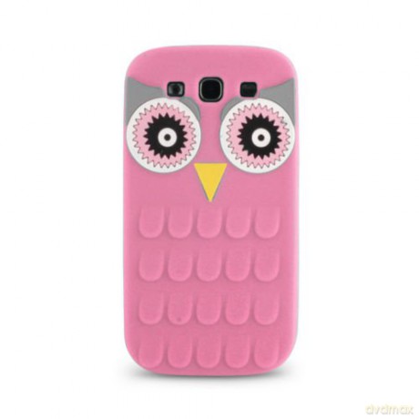 Nakładka Animal 3D Owl do Samsung i9060 Grand Neo jasnoróżowa