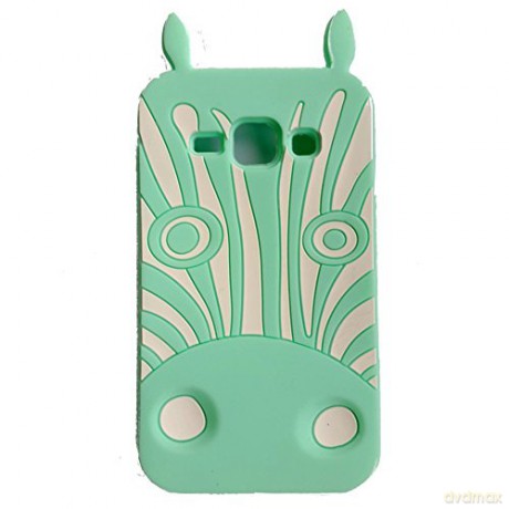 Nakładka Animal 3D Zebra do Samsung i9500 Galaxy S4 miętowa