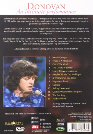 Donovan: An Intimate Performance [DVD]