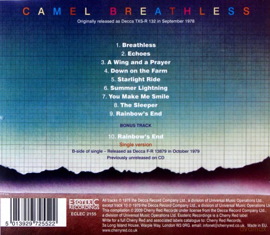 Camel: Breathless [CD]
