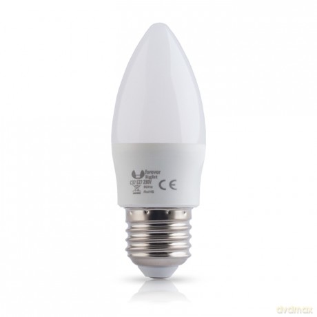 Żarówka LED E27 C37 7W 230V zimna 6000K