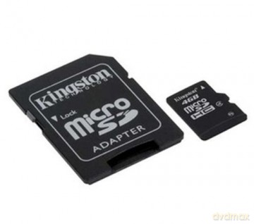 Karta pamięci Kingston microSDHC 4 GB z adapterem