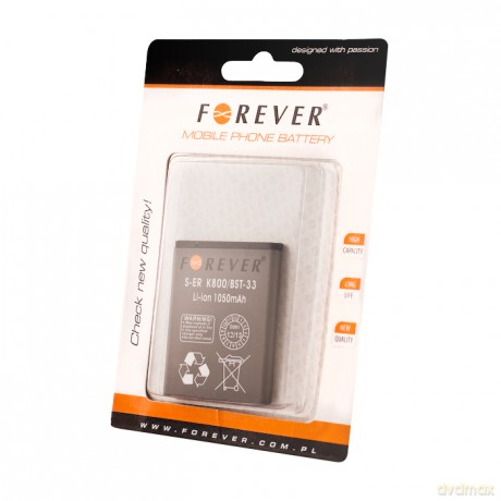 Bateria Forever do Sony Ericsson K800i 1050 mAh Li-Ion HQ