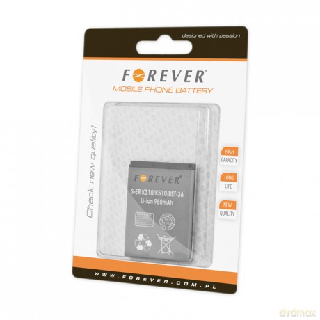 Bateria Forever do Sony Ericsson K310i 950 mAh Li-Ion HQ