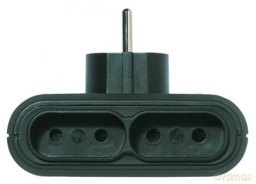 Helium Wtyczka 2P + Z czarna guma 50114