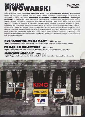 Radosław Piwowarski: Kochankowie mojej mamy / Pociąg do Hollywood / Marcowe migdały BOX [3DVD]