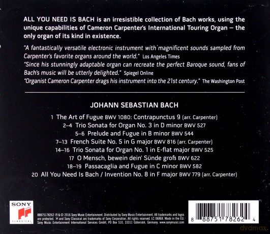 Cameron Carpenter: All You Need is Bach [CD]