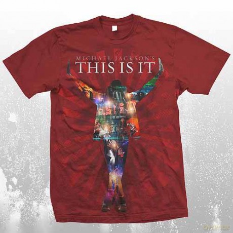 Michael Jackson: This Is It Movie Collage (S) Red [T-SHIRT]