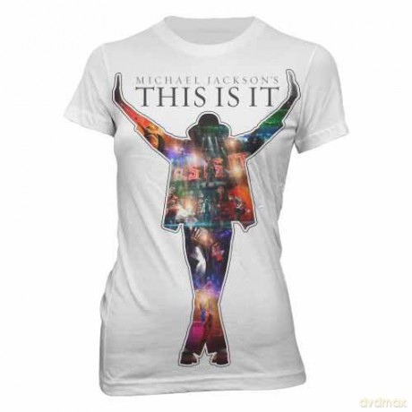 Michael Jackson: This Is It Movie Collage (S) White Skinny [T-SHIRT]